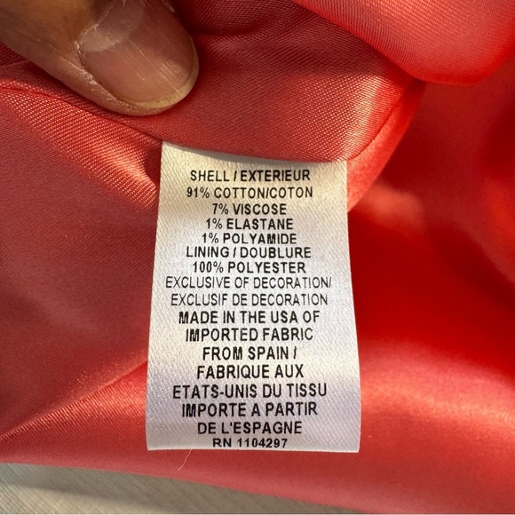 Milly of New York Beaded Dress Coral Orange Sleeveless Boucle Textured - Picture 4 of 9